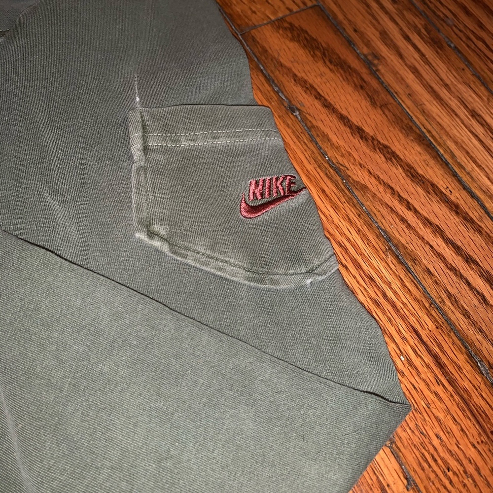 Distressed Army Green Nike Patch Jacket - Picture 4 of 5